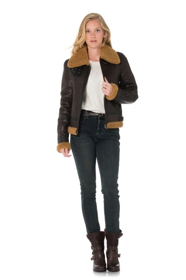 Chaqueta Mujeres Redskins Stella Queenstown Brown Ginger 