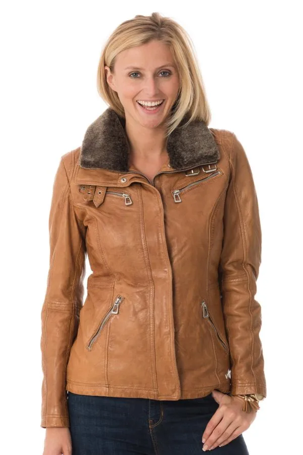 Chaqueta Mujeres Rose Garden Gemma Sheep Aosta Cognac Zz