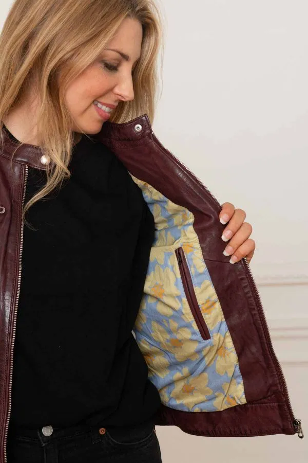 Chaqueta Mujeres Rose Garden Jolya Lamb Vita Burgandy