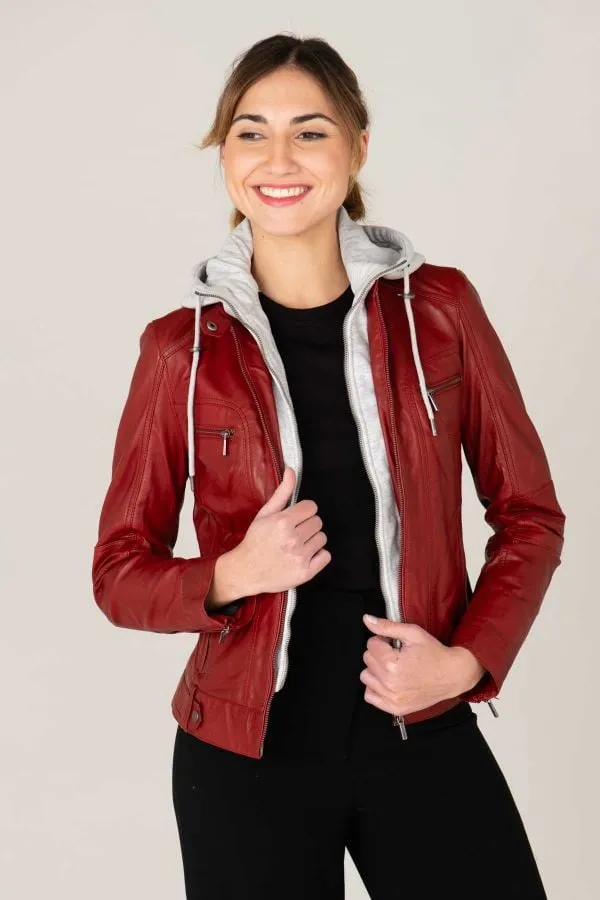 Chaqueta Mujeres Rose Garden Silene Hood Red Chili