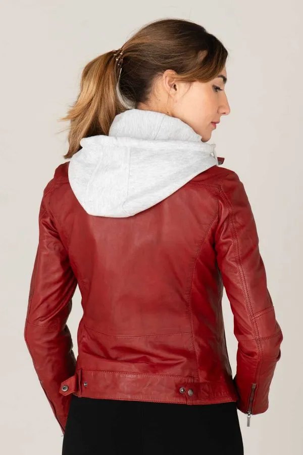 Chaqueta Mujeres Rose Garden Silene Hood Red Chili