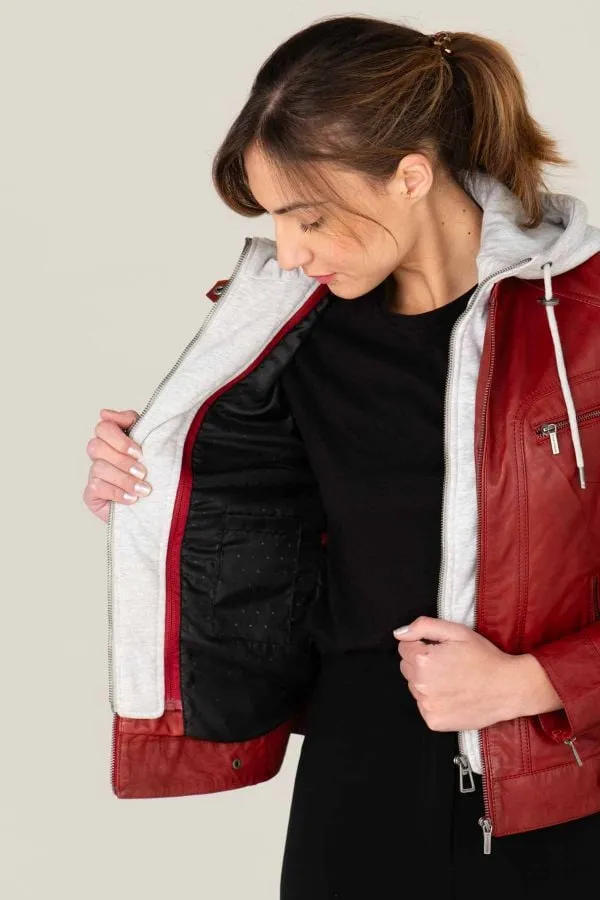 Chaqueta Mujeres Rose Garden Silene Hood Red Chili