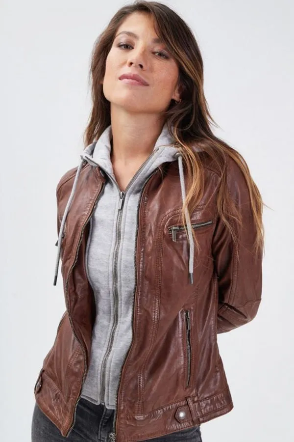 Chaqueta Mujeres Rose Garden Silene Hood Sheep Aosta Bison