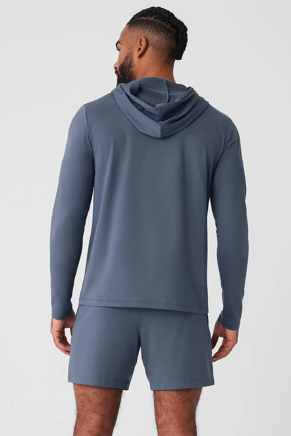 Conquer Reform Long Sleeve With Hood - Bluestone