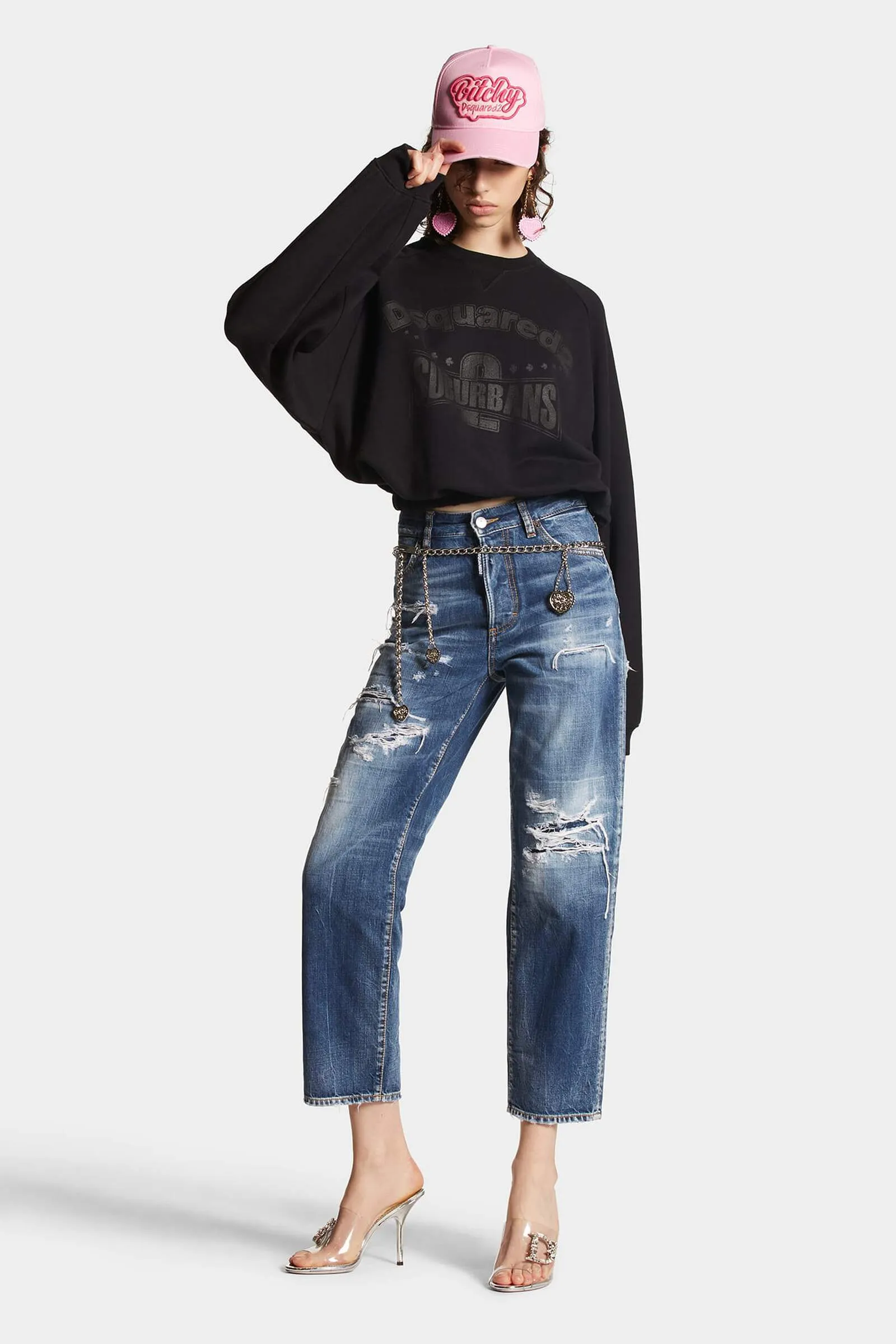 DARK RIPPED WASH BOSTON JEANS