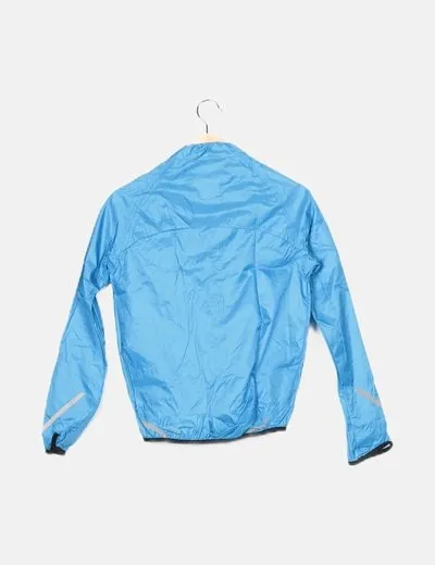 Decathlon Chubasquero azul sin capucha