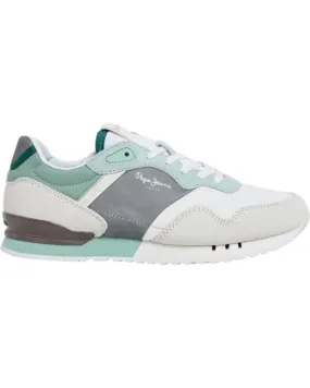 Deportivas de Mujer PEPE JEANS PLS40006 ZAPATILLAS CASUAL DE MUJER BLANCO Y VERD BLANCO Y VERDE BLANCO