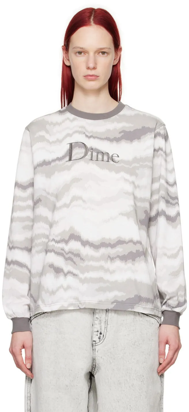 Dime Gray Frequency Long Sleeve T-Shirt