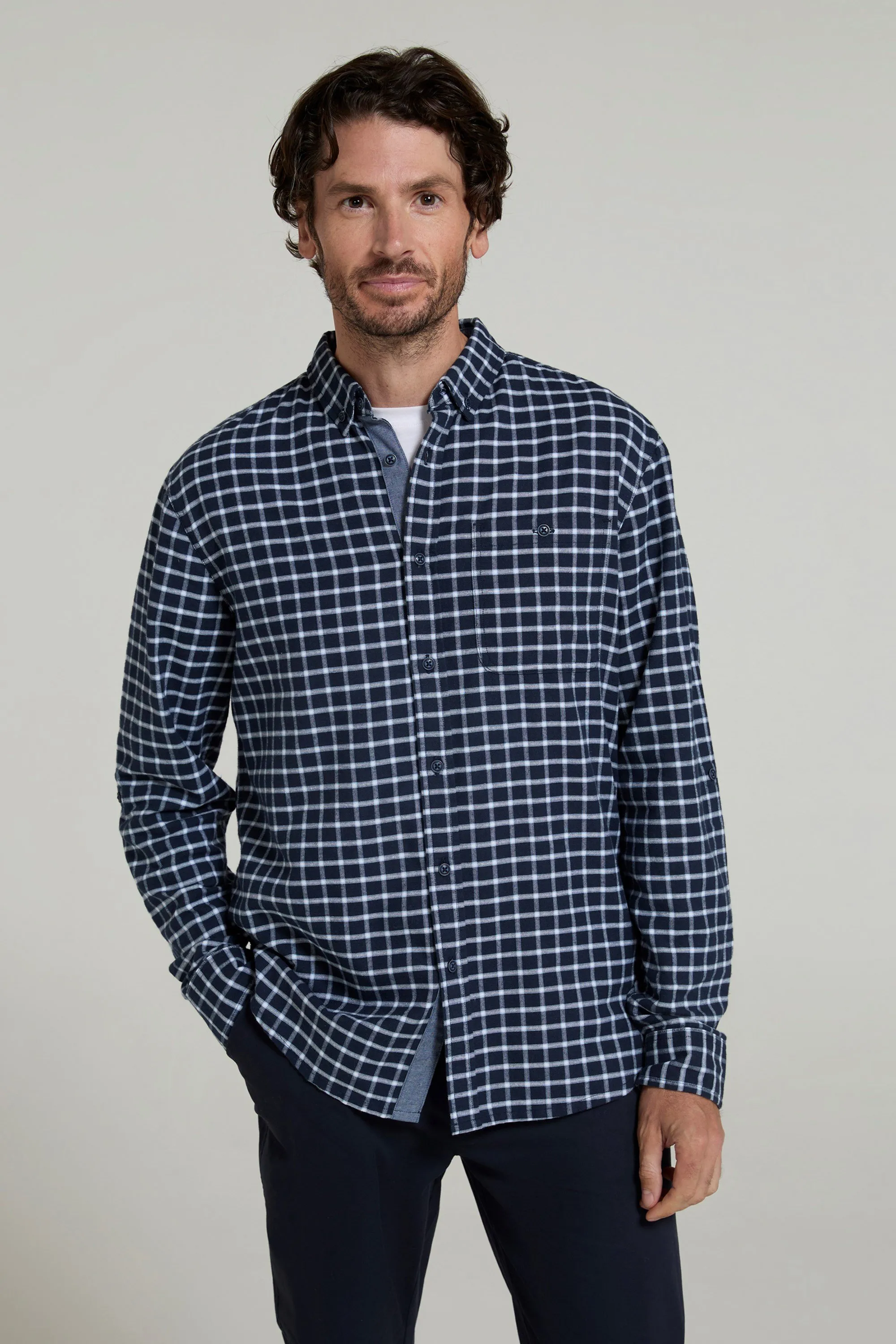 Driftwood Check Camisa de manga larga hombre