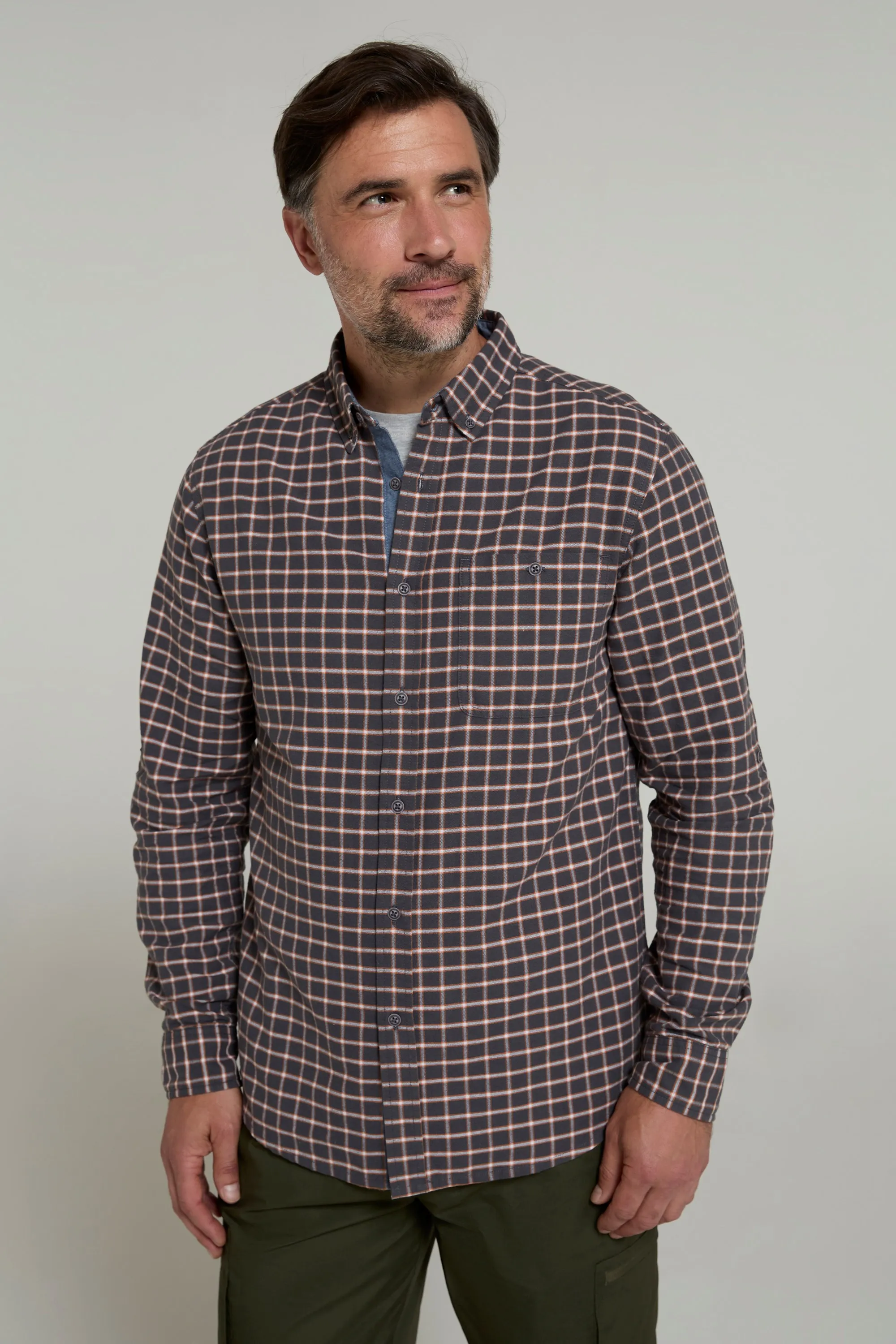 Driftwood Check Camisa de manga larga hombre