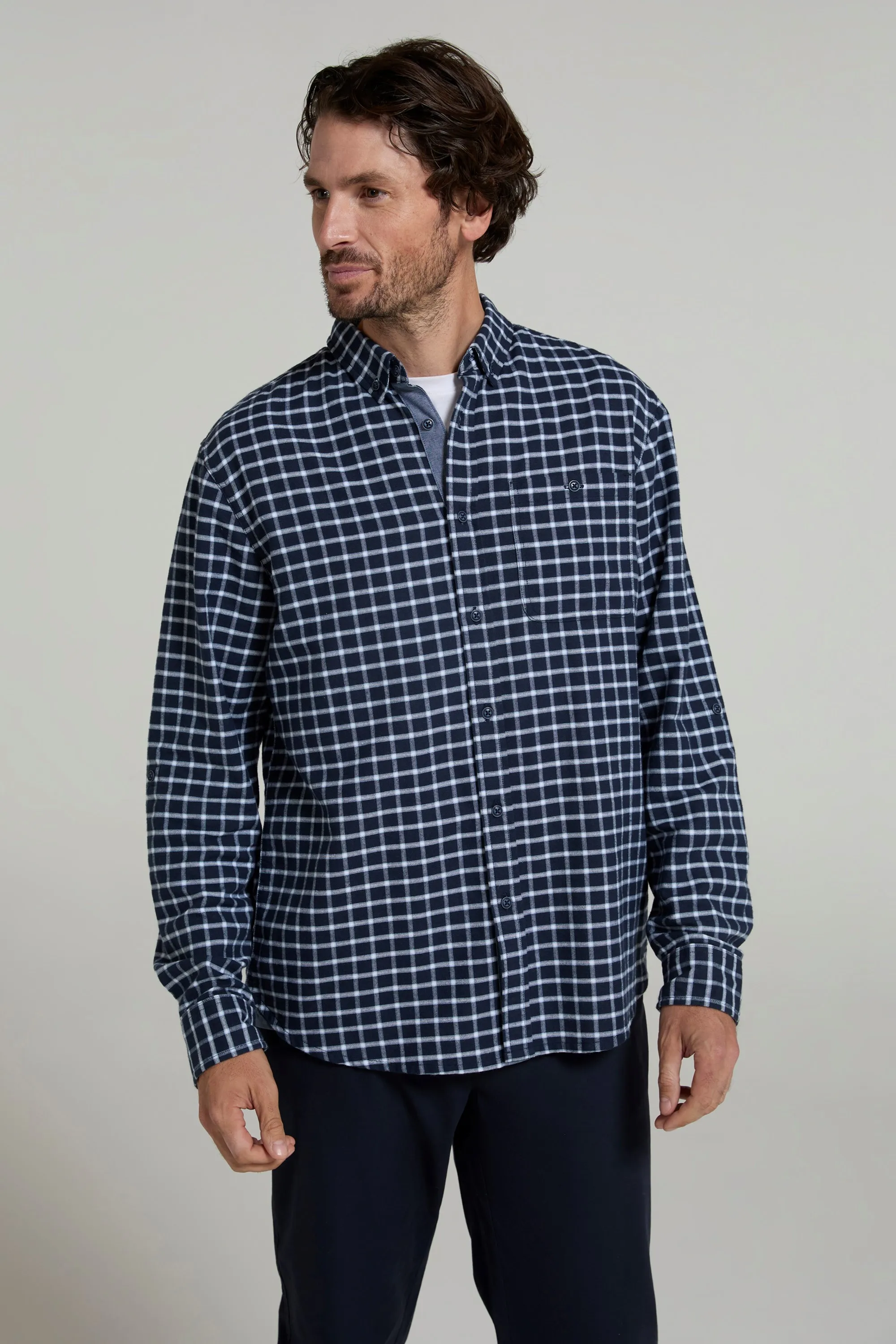 Driftwood Check Camisa de manga larga hombre