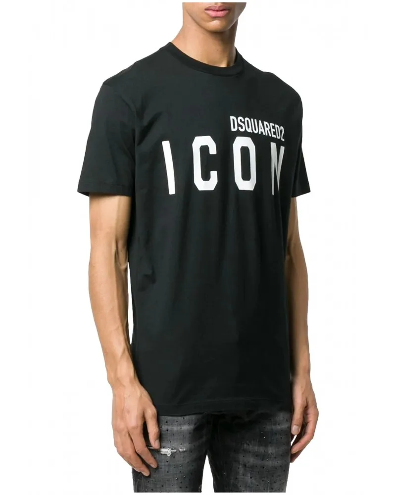 DSQUARED2 - Camiseta de Manga Corta con Logotipo Icon en Contraste