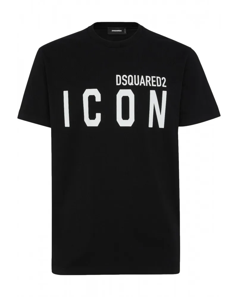 DSQUARED2 - Camiseta de Manga Corta con Logotipo Icon en Contraste