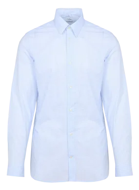 EFI - Camisa de algodón estampada slim en azul