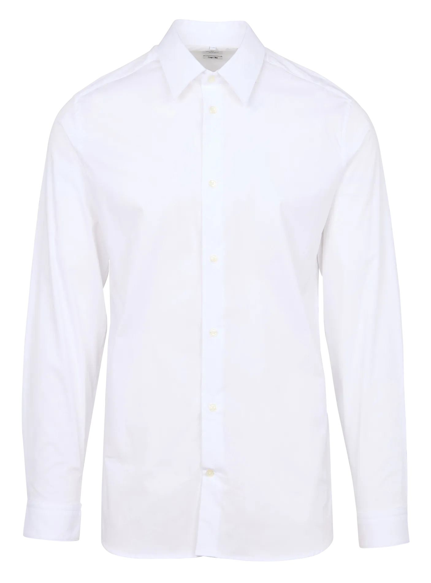 ESTRETCH - Camisa regular de algodón mezclado en blanco