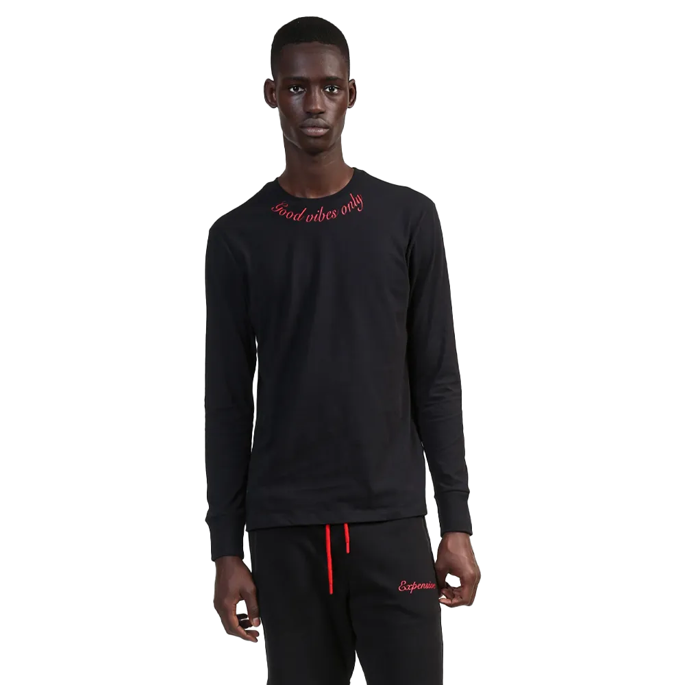 Fabrice Tardieu Good Vibe Long-Sleeve Black/Red Men FT-GVLS