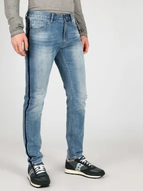 Frankie Malone Jeans de efecto lavado con rotos