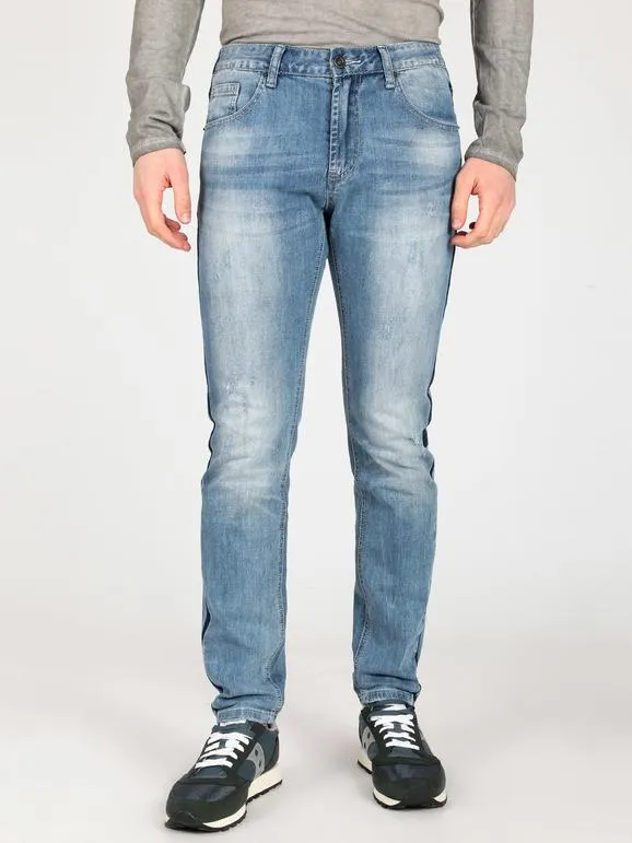 Frankie Malone Jeans de efecto lavado con rotos