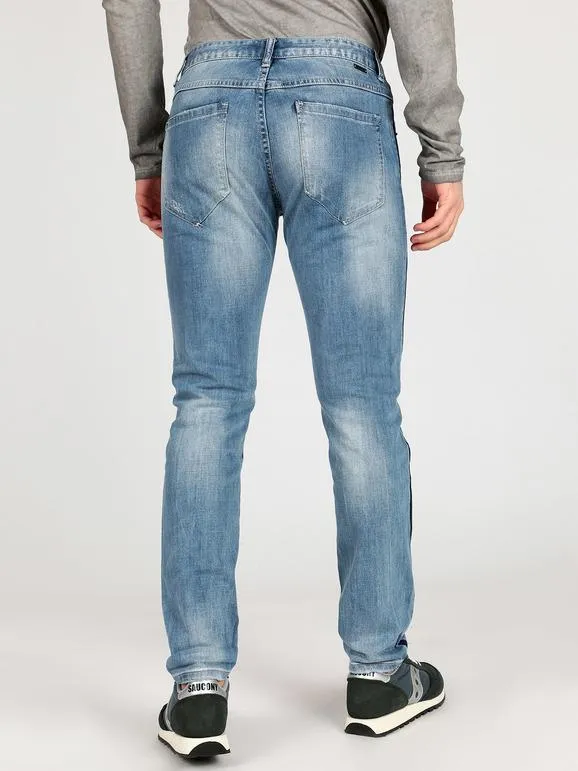 Frankie Malone Jeans de efecto lavado con rotos