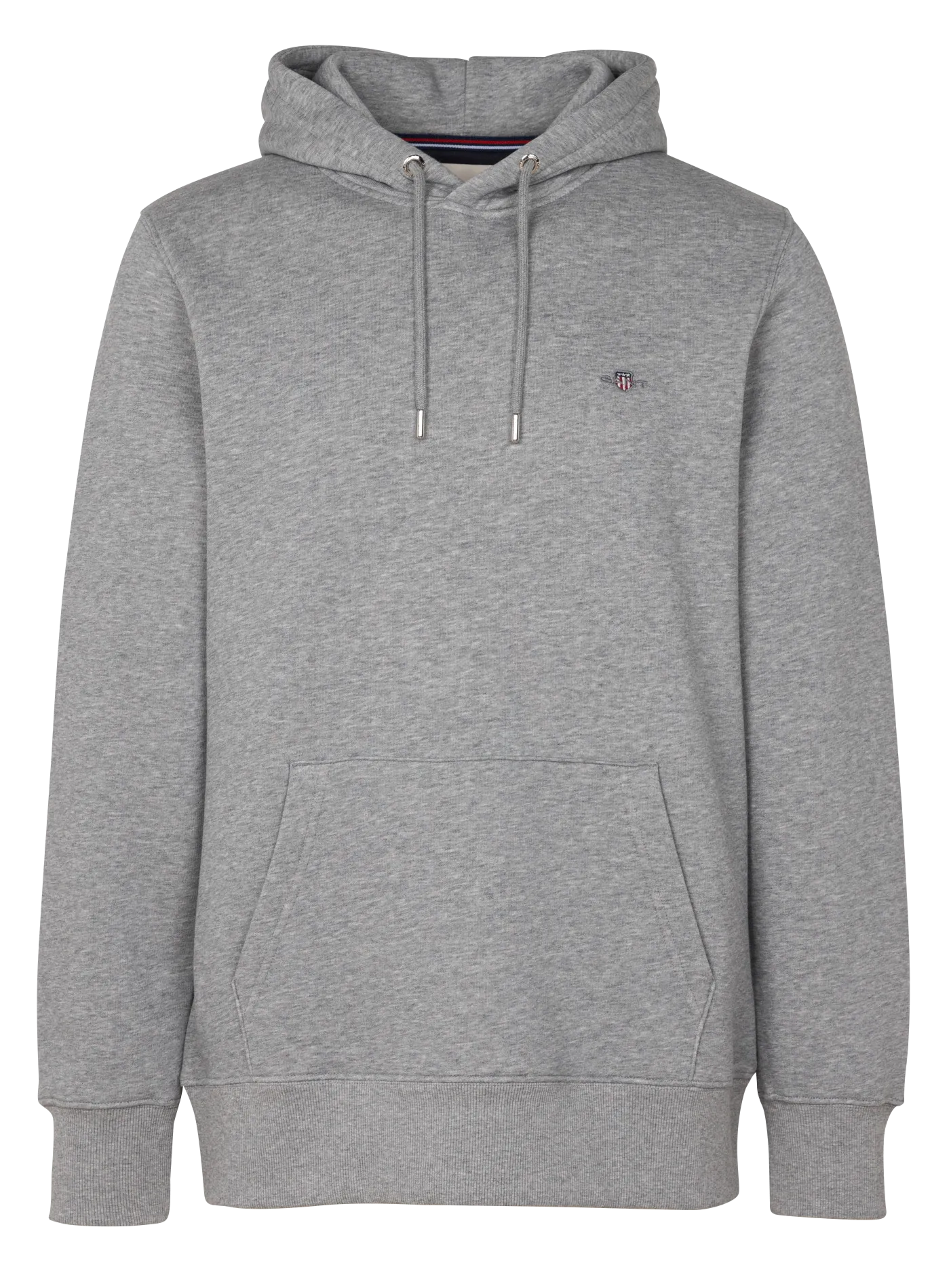 GANT Sudadera regular fit de mezcla de algodón con capucha en gris