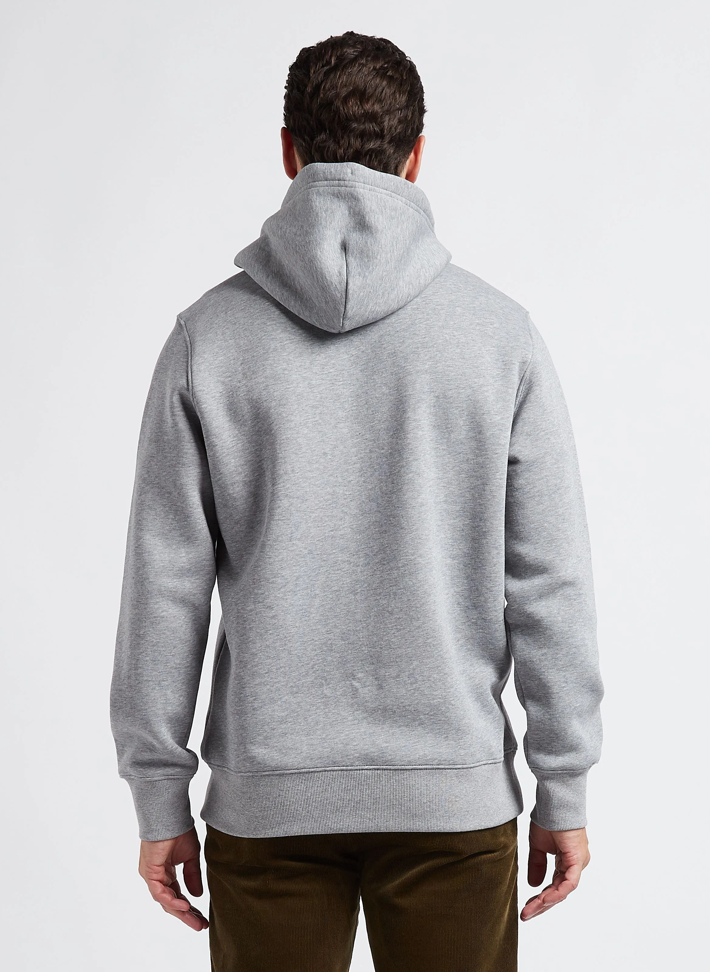 GANT Sudadera regular fit de mezcla de algodón con capucha en gris