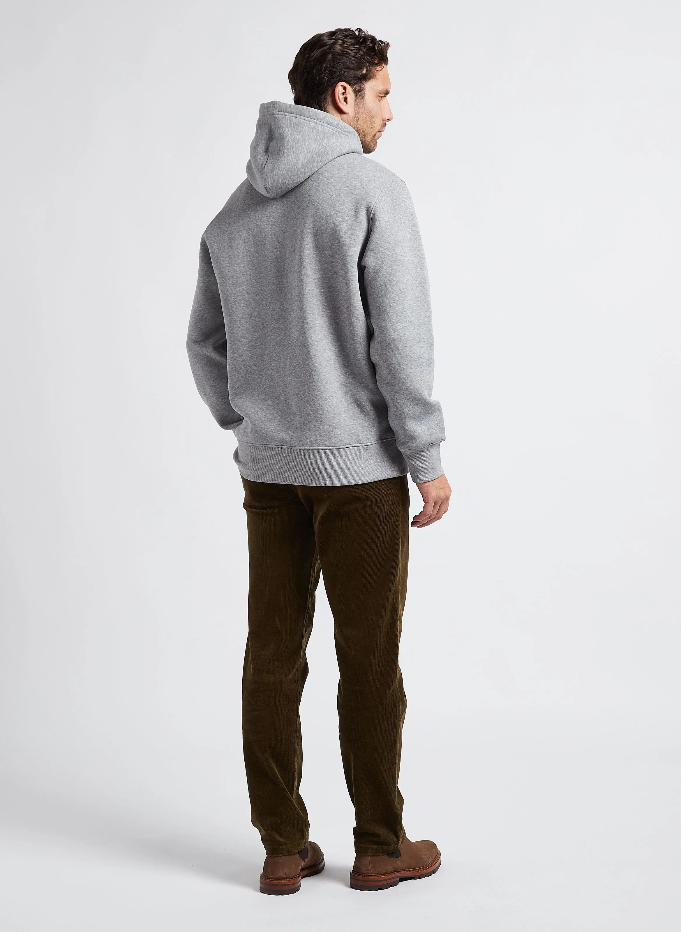 GANT Sudadera regular fit de mezcla de algodón con capucha en gris