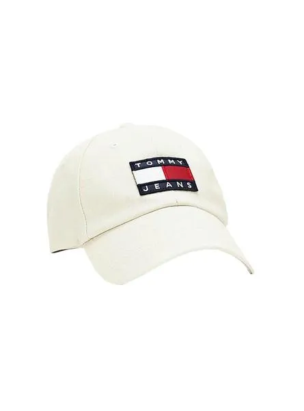 gorra tommy jeans heritage crudo para hombre