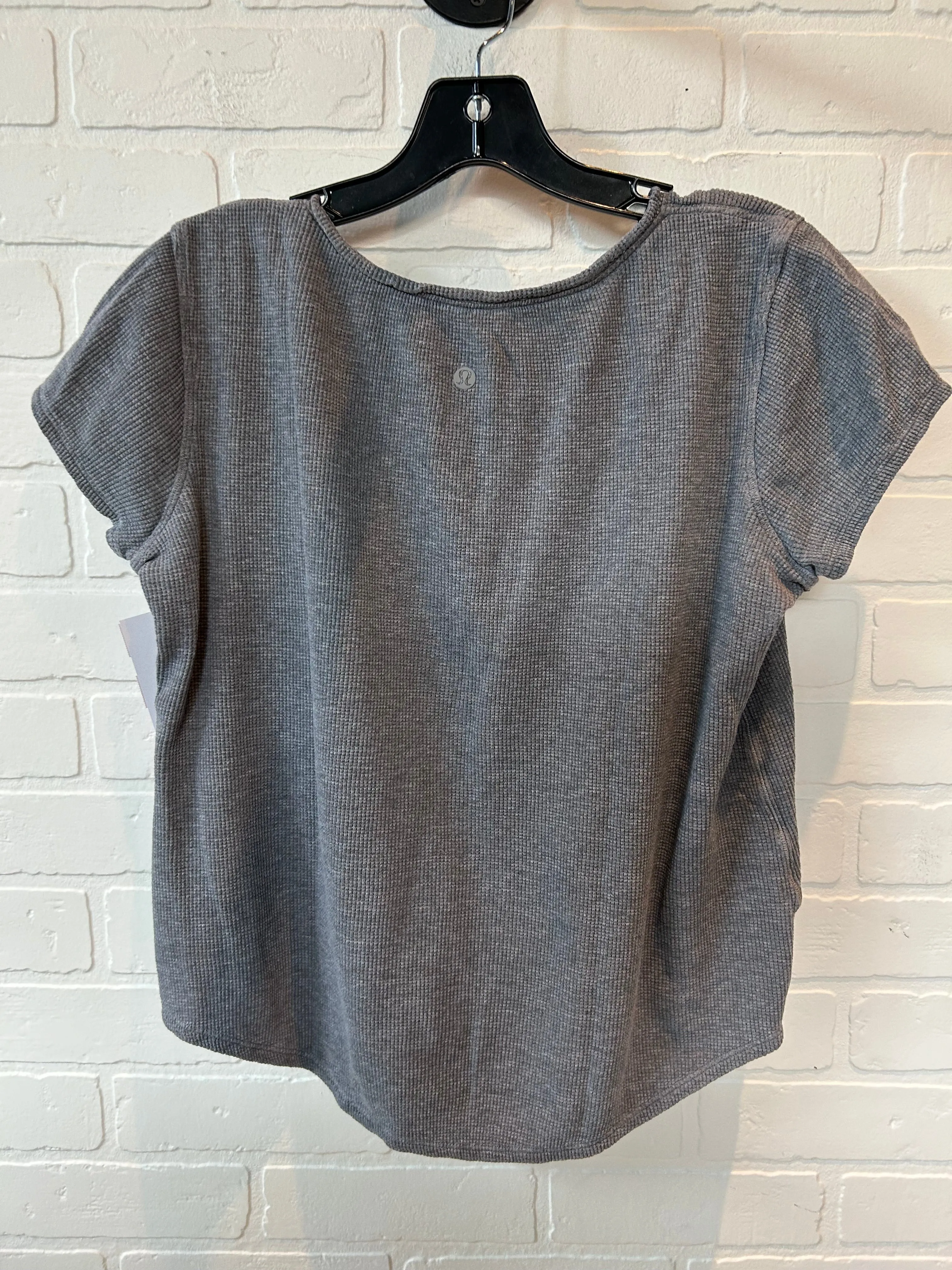 Grey Athletic Top Short Sleeve Lululemon, Size M