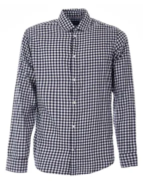 JACK & JONES - Camisa negra y blanca JJEgingham Hombre