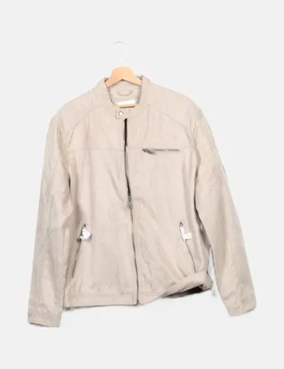 Jack & Jones Chaqueta biker beige