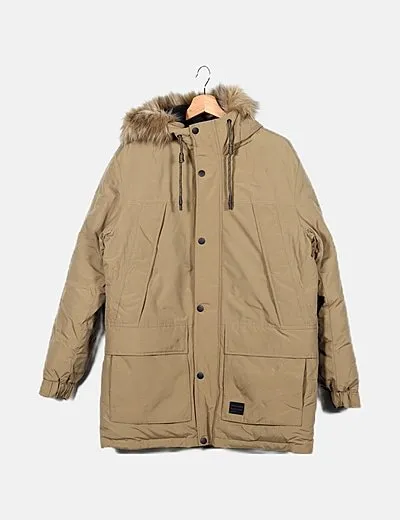 Jack & Jones Parka beige con capucha