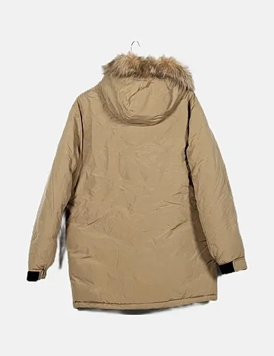 Jack & Jones Parka beige con capucha