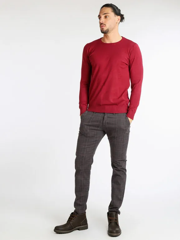 Johnny Looper Pantalón de cuadros de hombre slim fit