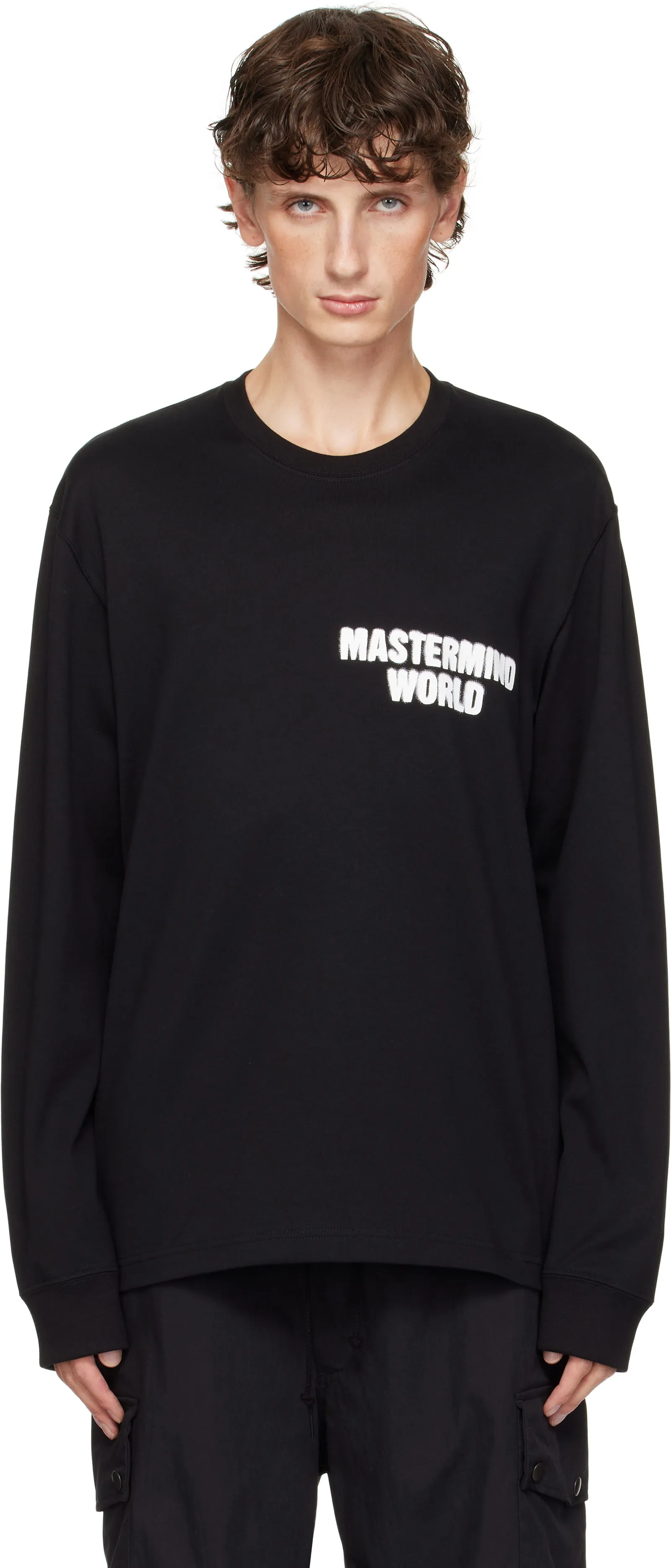 Mastermind WORLD Long Sleeve Spray Paint T-shirt