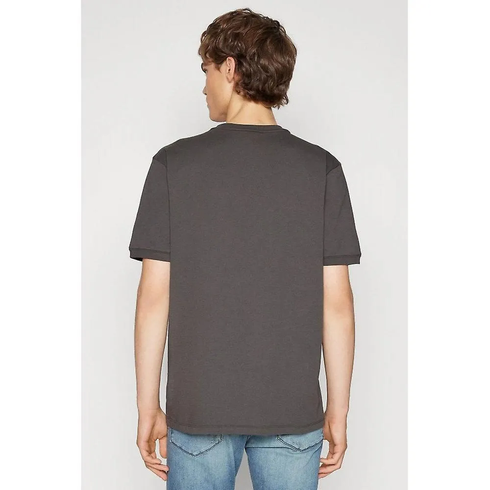 Men's Hugo Boss 50447978 Diragolino Red Box Logo Half Sleeve T-shirt - Charcoal