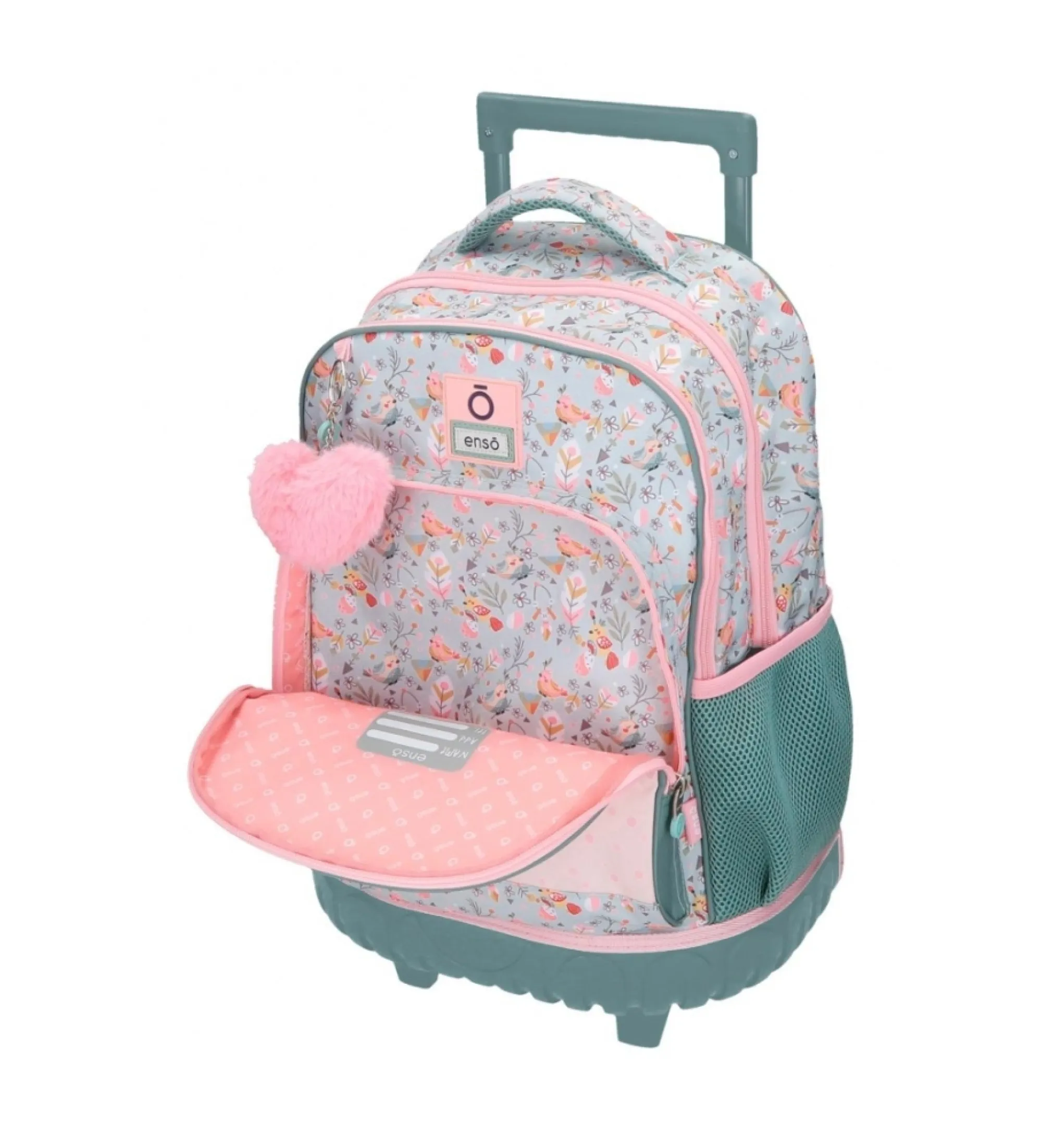 Mochila compact Tropical love rosa