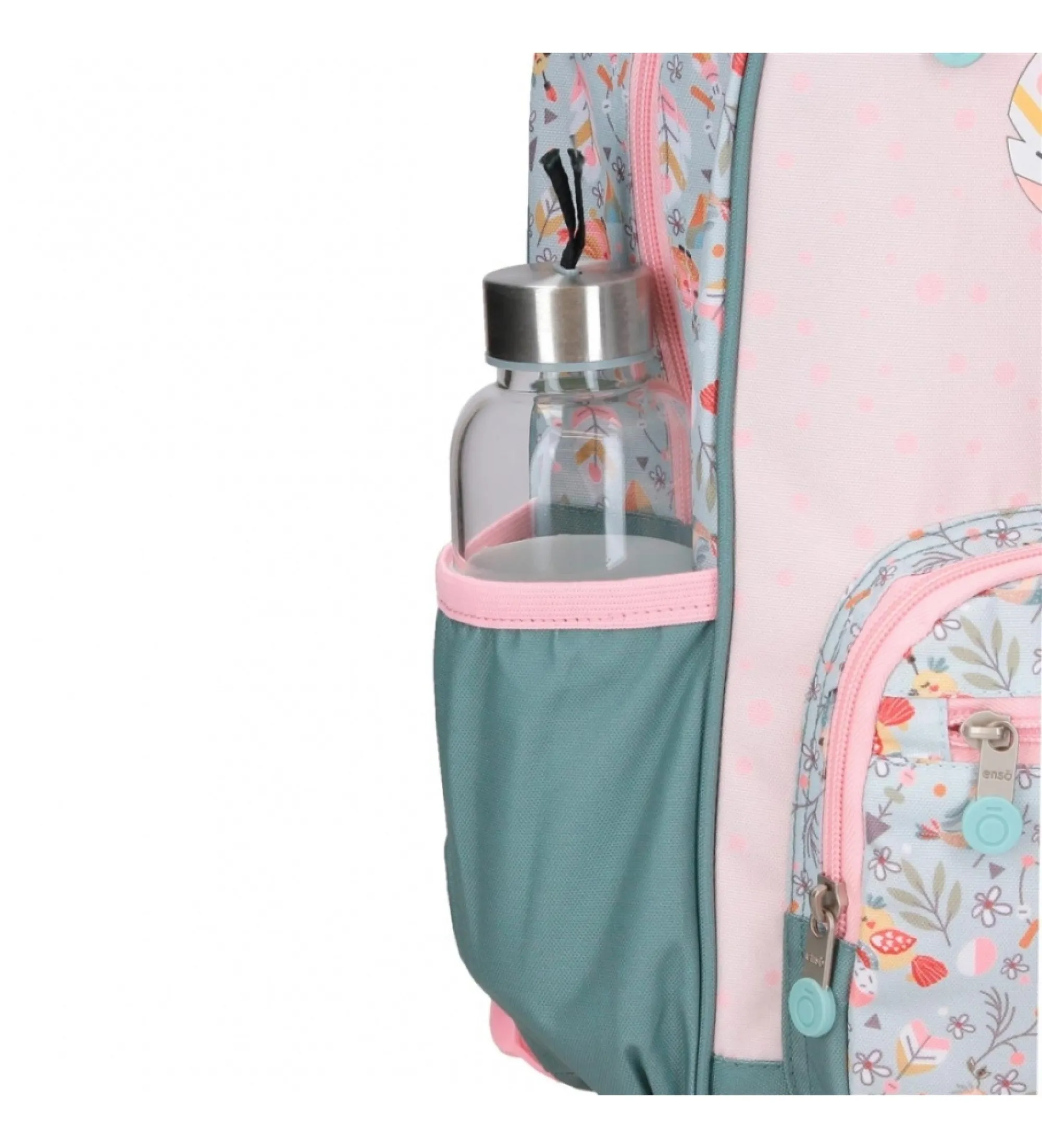 Mochila compact Tropical love rosa