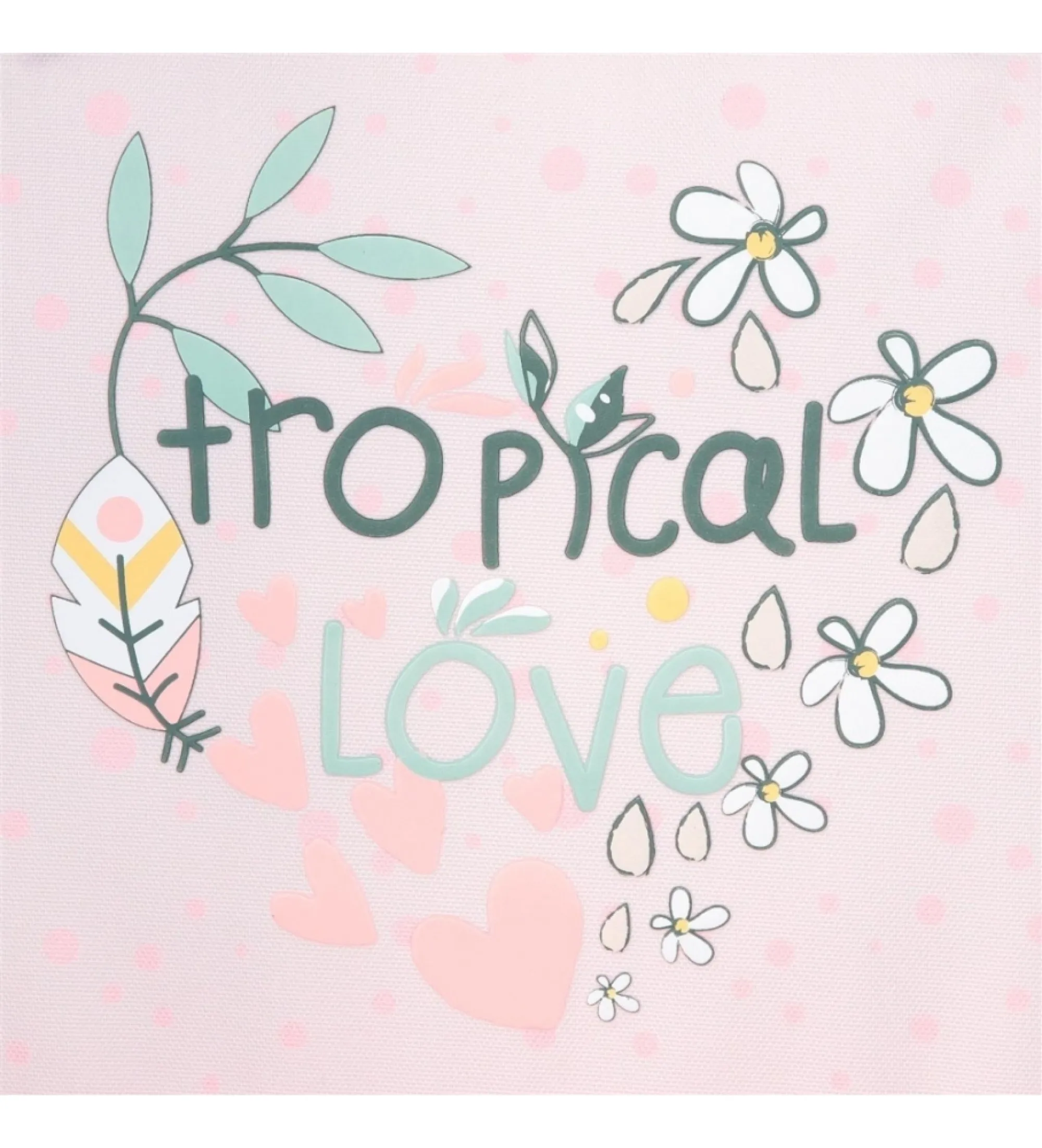 Mochila compact Tropical love rosa