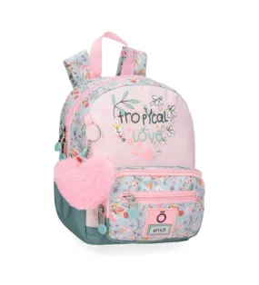 Mochila de paseo Tropical love rosa