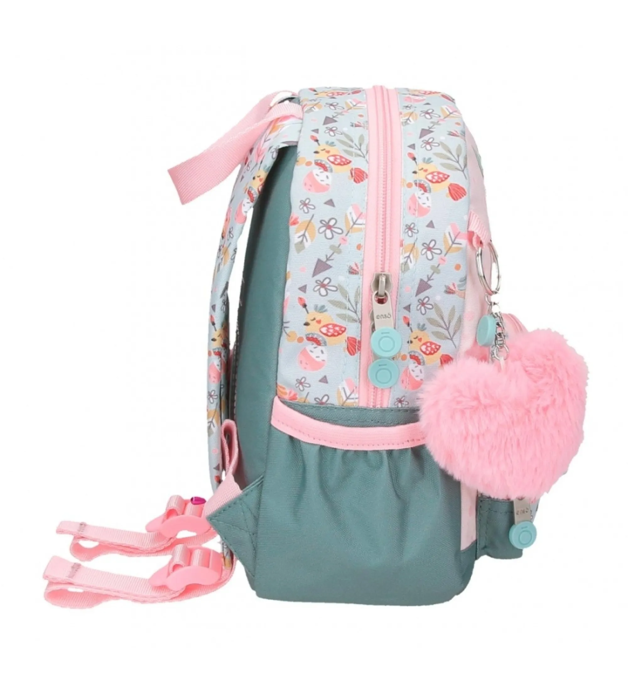 Mochila de paseo Tropical love rosa