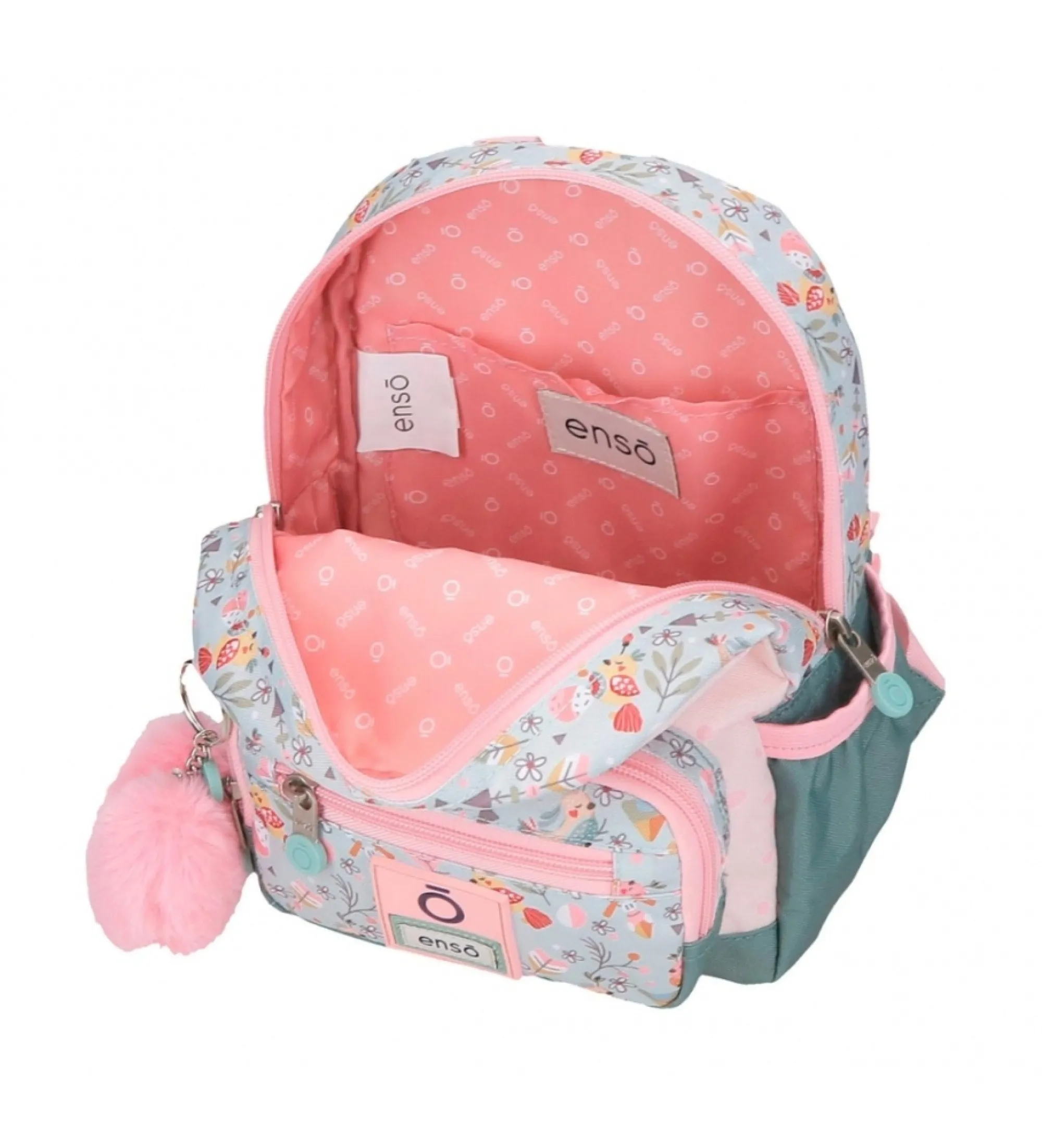 Mochila de paseo Tropical love rosa