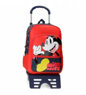 Mochila Escolar Mickey Mouse rojo