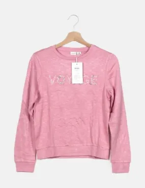 Name it Sudadera rosa abalorios