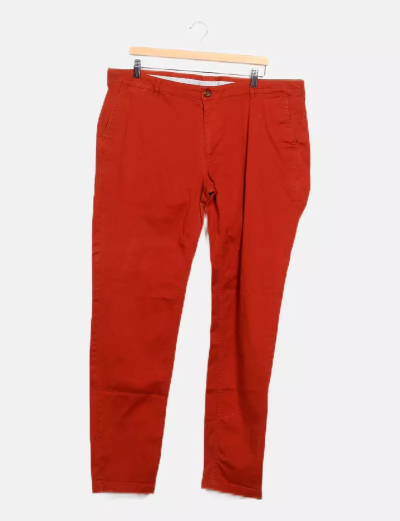 NoName Pantalón chino naranja