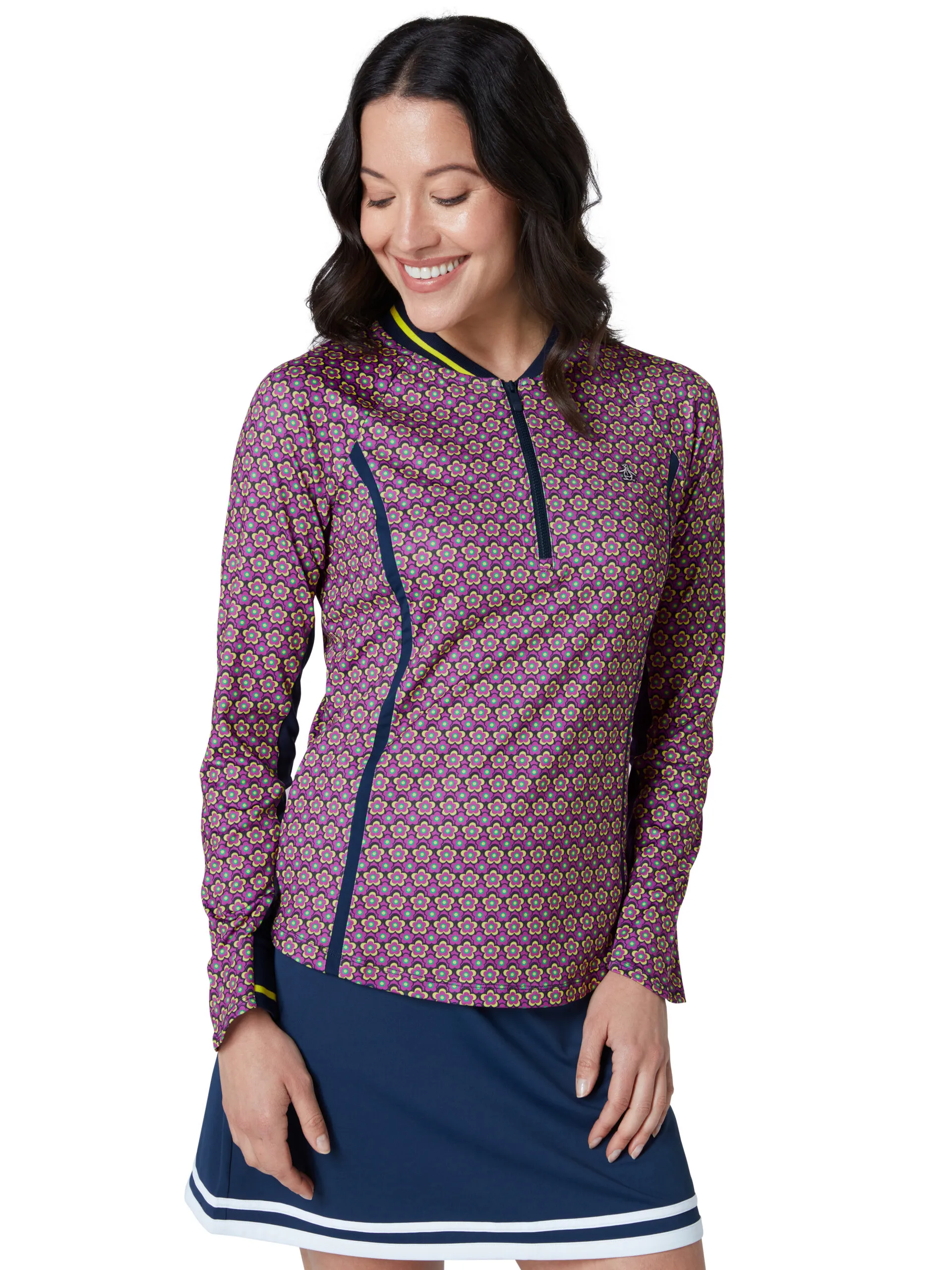 Original Penguin Golf Long Sleeve Printed Damen