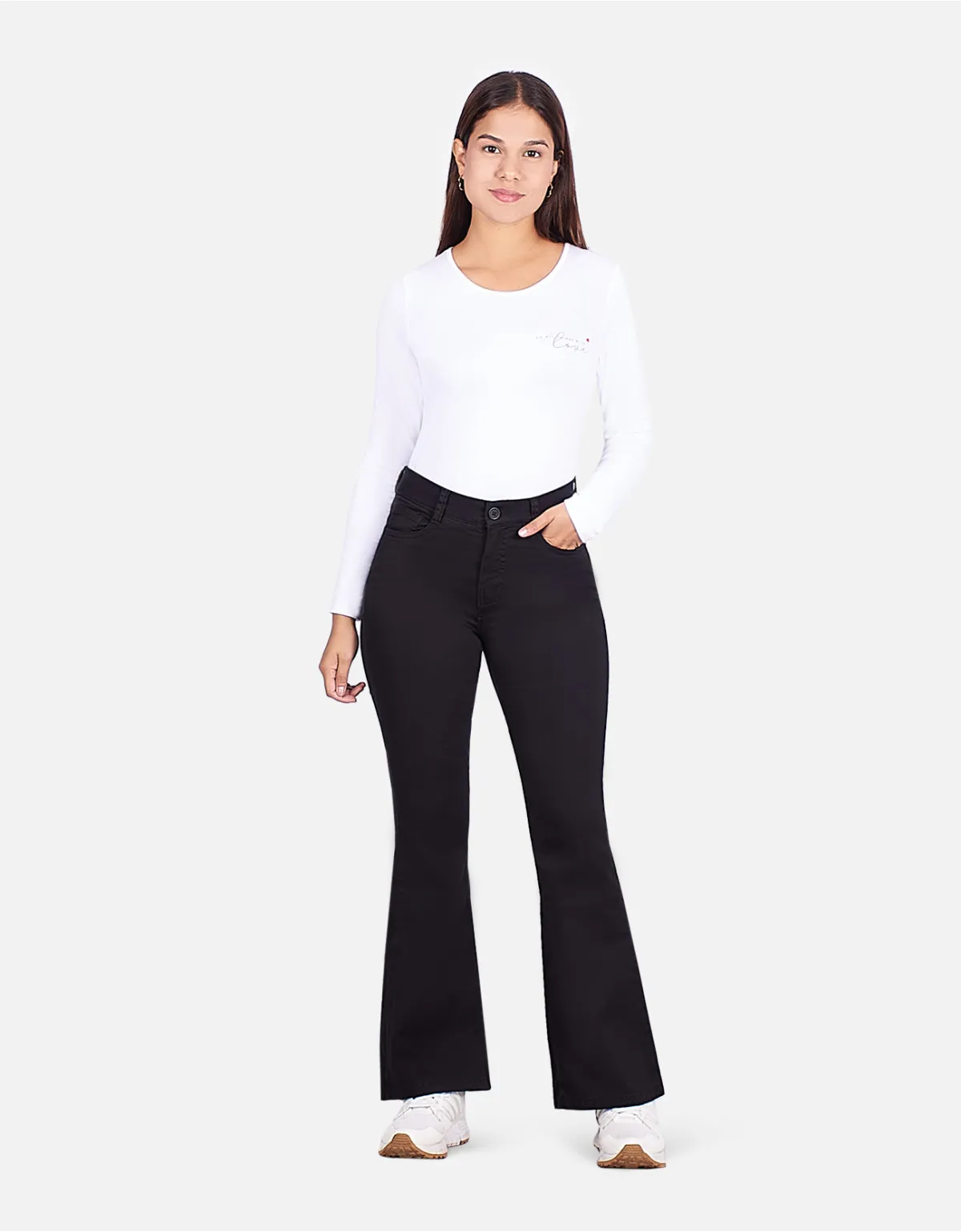 Pantalón flare negro mm