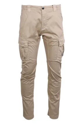 Pantalón marron claro cargo con minilogo circular