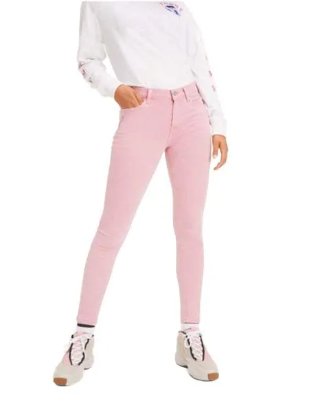 pantalón tommy jeans vaquero nora rosa