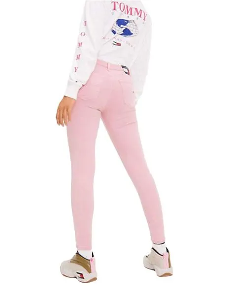 pantalón tommy jeans vaquero nora rosa