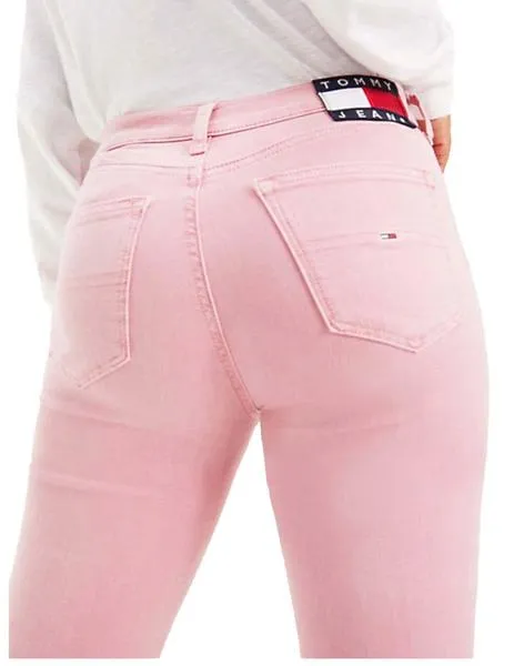 pantalón tommy jeans vaquero nora rosa